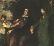 Sir Joshua Reynolds Garrick Between Tragedy and Comedy Germany oil painting reproduction